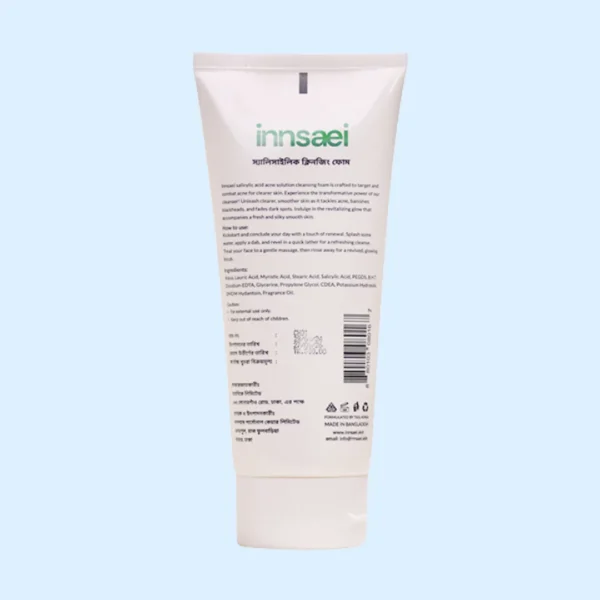 Innsaei Salicylic Acid Acne Solution Cleansing Foam Lavish Life